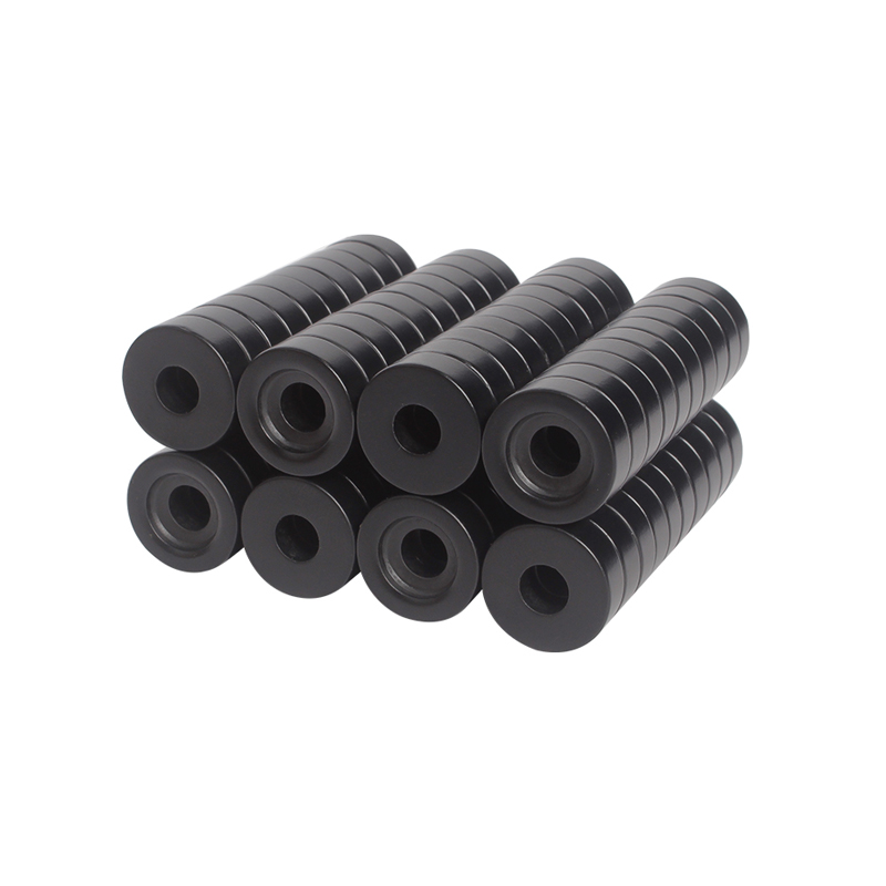 Black epoxy deep hole magnet
